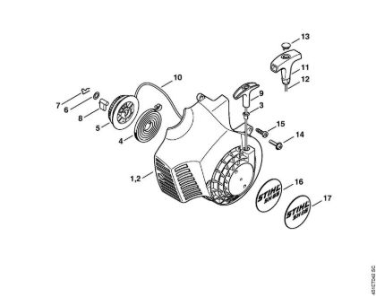 Rewind starter Vacuum shredders (SH) SH 85 Stihl