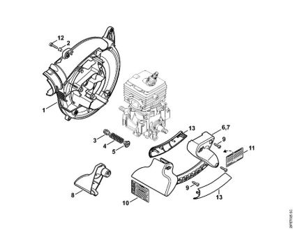 Fan housing inside SH 86 Vacuum shredders (SH) SH 86 C-E Stihl