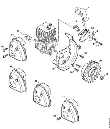 Ignition system, Muffler Vacuum shredders (SH) SH 86 C-E Stihl