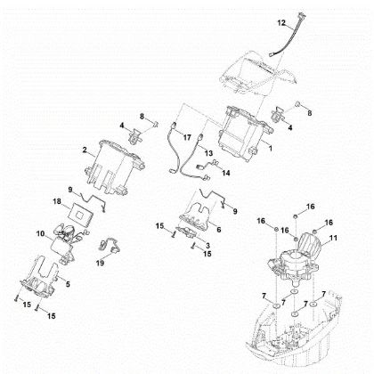 Picture of C - Battery bracket, electronics, motor MVP 600.1 V