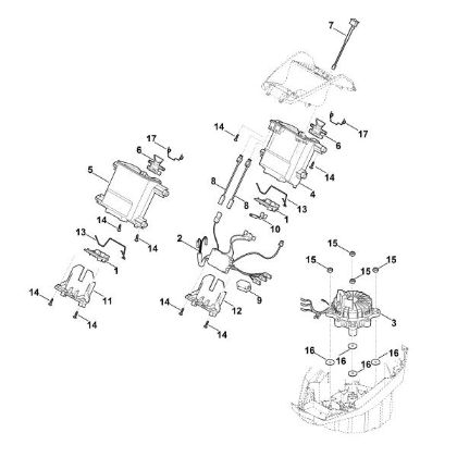 Picture of C - Battery bracket, electronics, motor MVP 850.0