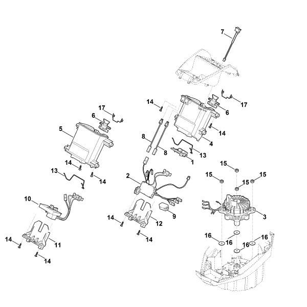 Picture of C - Battery bracket, electronics, motor MVP 850.0 S