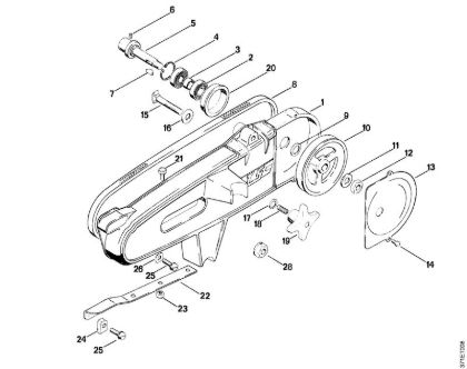 Cast arm, V-belt Cut-off machines (TS) TS 08 S Stihl