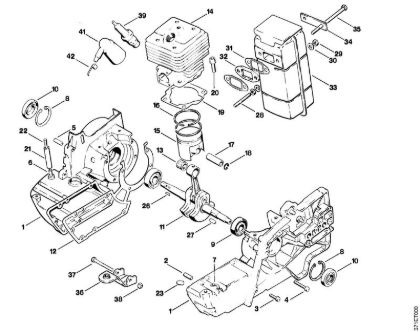 Crankcase, Cylinder Cut-off machines (TS) TS 08 S Stihl