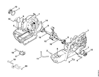 Crankcase Cut-off machines (TS) TS 350 Stihl