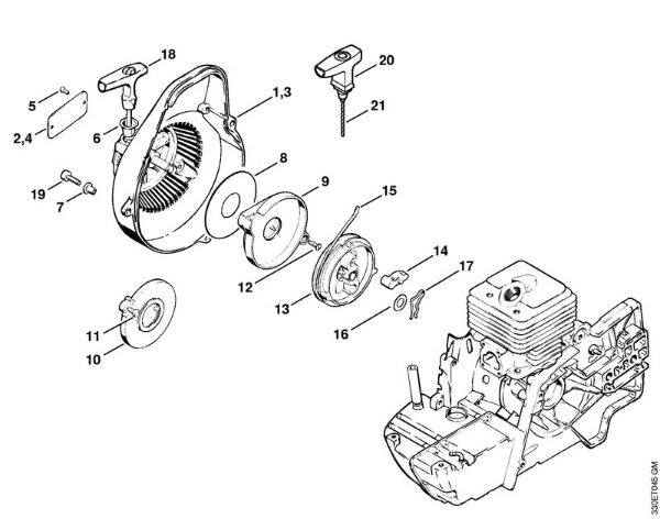 Rewind starter Cut-off machines (TS) TS 350 Stihl