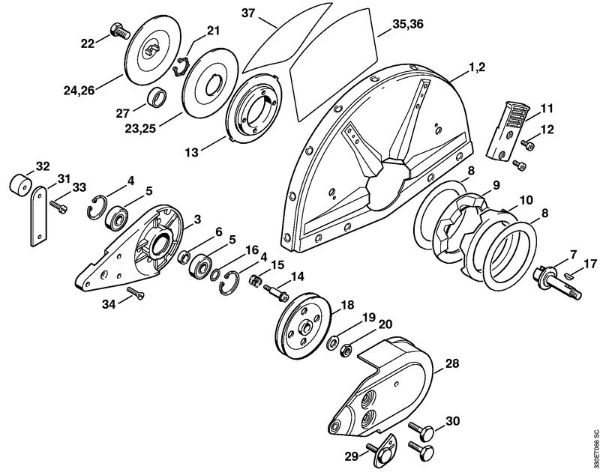 Support with guard Cut-off machines (TS) TS 350 Stihl
