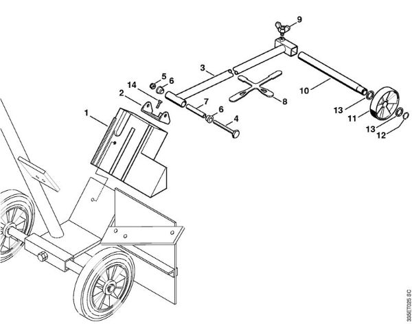 Cutquik cart, Guide wheel kit Cut-off machines (TS) TS 350 AVE Stihl