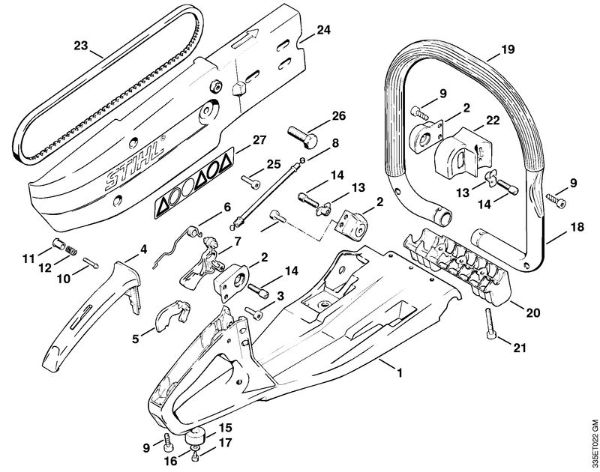 Handle frame, Handlebar Cut-off machines (TS) TS 350 AVE Stihl