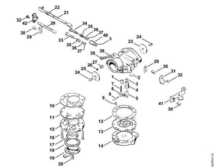 Carburetor LA-S168 Cut-off machines (TS) TS 360 Stihl
