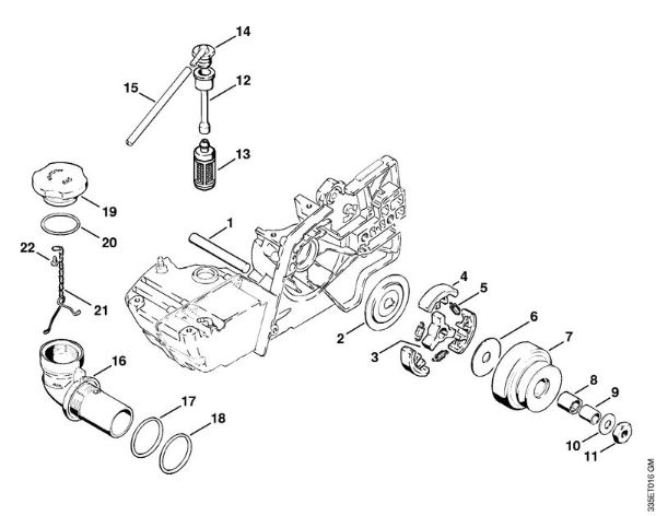 Clutch, Pick-up body Cut-off machines (TS) TS 360 Stihl