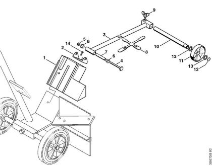 Cutquik cart, Guide wheel kit Cut-off machines (TS) TS 360 Stihl