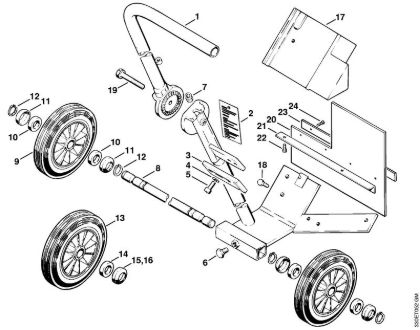 Cutquik cart, Splash guard Cut-off machines (TS) TS 360 Stihl