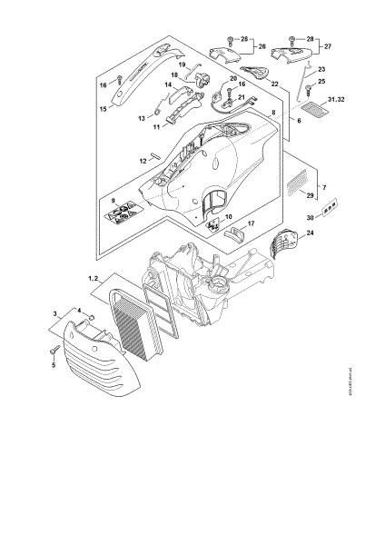 Picture of Air filter, Shroud TS 410