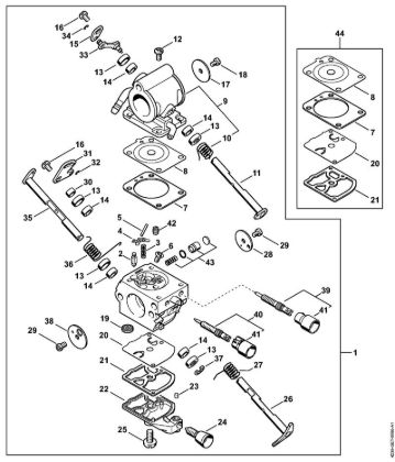 Carburetor 4238/03 Cut-off machines (TS) TS 420 Stihl