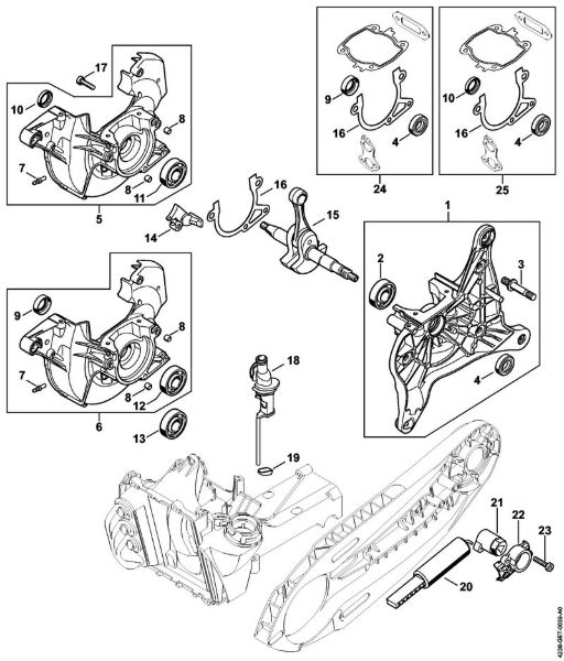 Crankcase Cut-off machines (TS) TS 420 Stihl