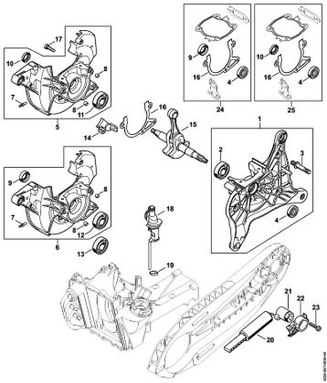 Crankcase Cut-off machines (TS) TS 420-A Stihl