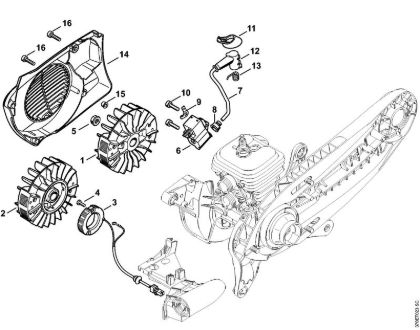 Ignition system Cut-off machines (TS) TS 420-A Stihl