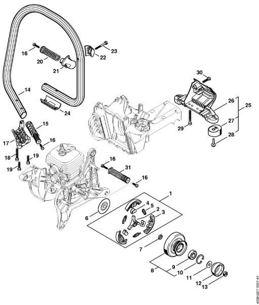 Clutch, Handlebar Cut-off machines (TS) TS 440-A Stihl