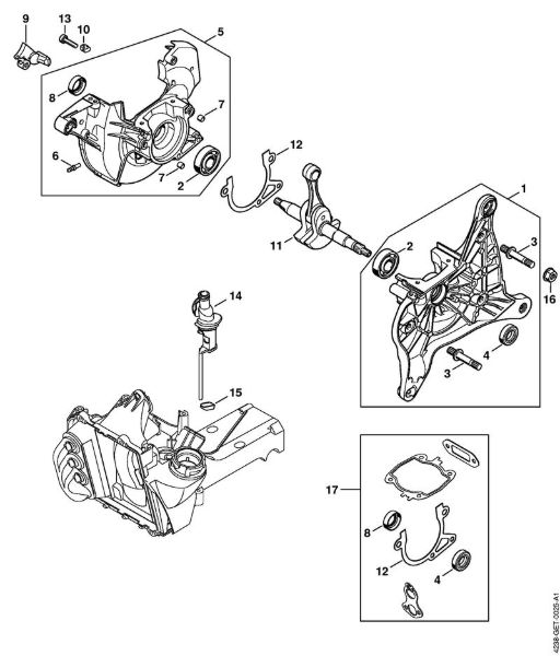 Crankcase Cut-off machines (TS) TS 440-A Stihl