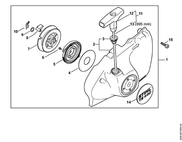Rewind starter Cut-off machines (TS) TS 440-A Stihl