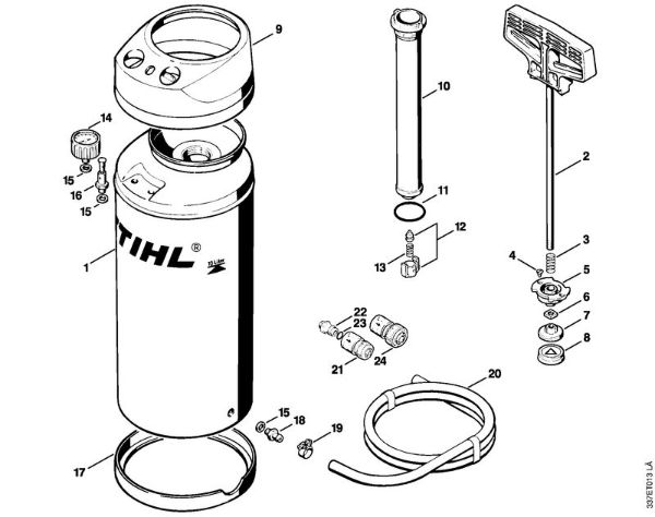 Pressurized water tank Cut-off machines (TS) TS 460 Stihl