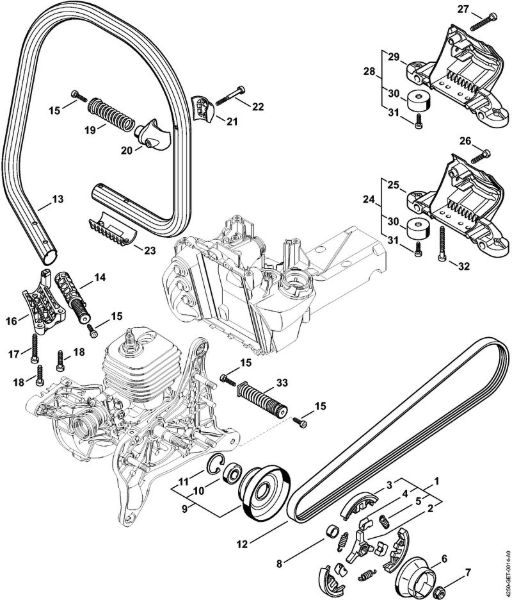 Clutch, Handlebar Cut-off machines (TS) TS 500i-A Stihl