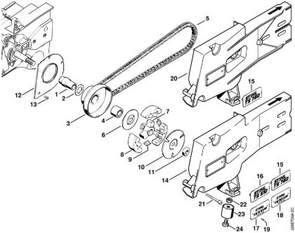 Coupling, Cast arm Cut-off machines (TS) TS 510 Stihl