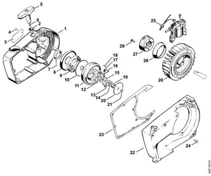 Rewind starter friction shoe    X 6 745 960 (30.80) Cut-off machines (TS) TS 510 Stihl