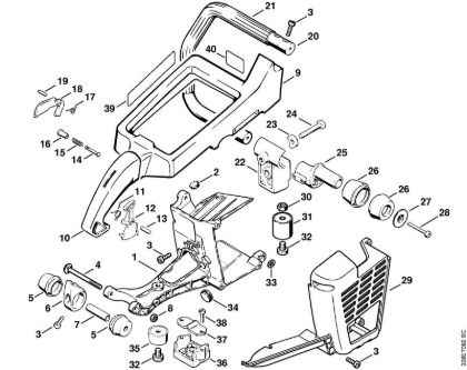 Shroud, Handle frame Cut-off machines (TS) TS 510 Stihl