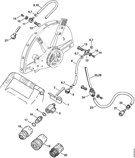 Water attachment Cut-off machines (TS) TS 510 Stihl