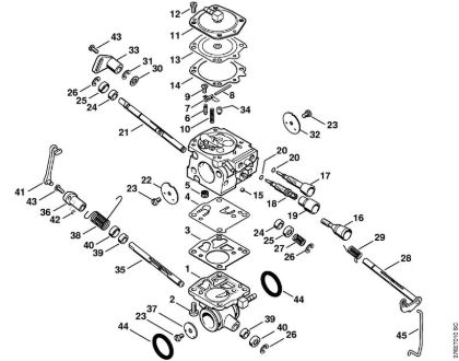 Carburetor HS-314 (43.2007), (21.2011) Cut-off machines (TS) TS 700 Stihl