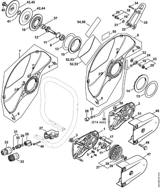 Support with guard with water attachment Cut-off machines (TS) TS 700 Stihl