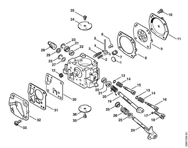 Carburetor HS-277 Cut-off machines (TS) TS 760 Stihl