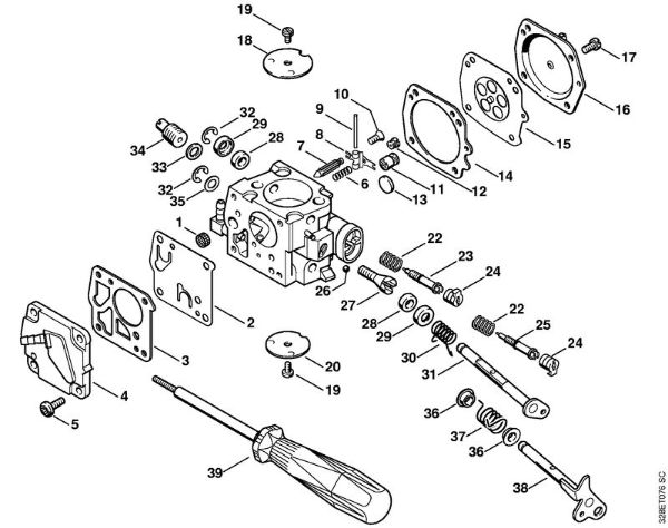 Carburetor HS-280, HS-281 Cut-off machines (TS) TS 760 Stihl