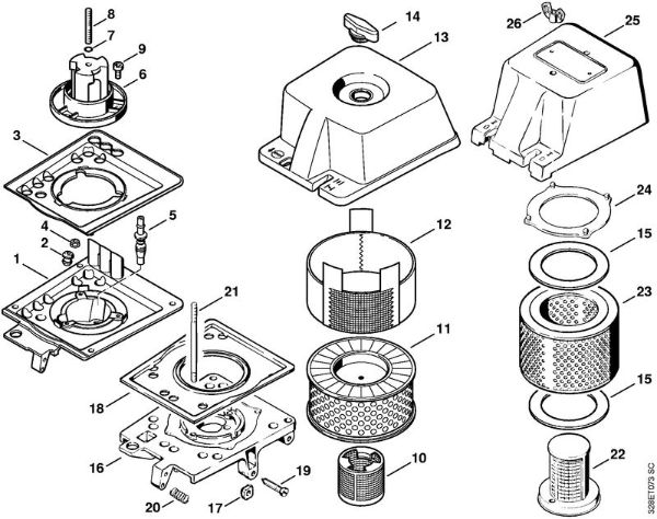 Filter housing, Air filter Cut-off machines (TS) TS 760 Stihl