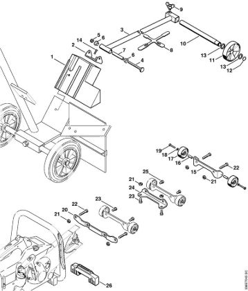 Guide wheel kit, Wheel kit Cut-off machines (TS) TS 760 Stihl