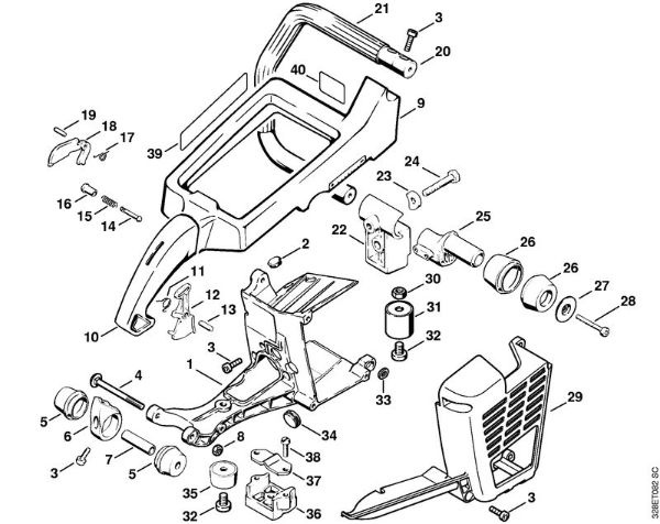 Shroud, Handle frame Cut-off machines (TS) TS 760 Stihl