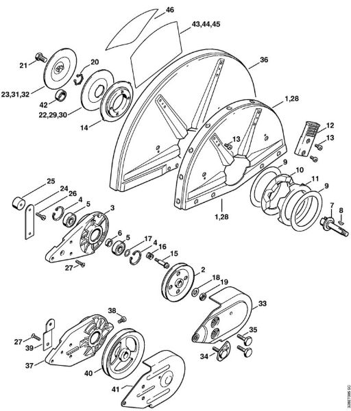 Support with guard Cut-off machines (TS) TS 760 Stihl