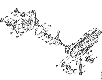 Crankcase Cut-off machines (TS) TS 800 Stihl