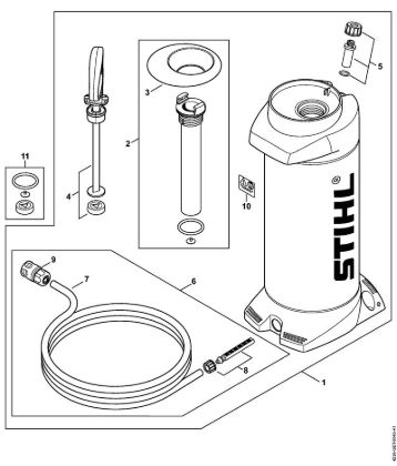 Pressurized water tank Cut-off machines (TS) TS 800 Stihl