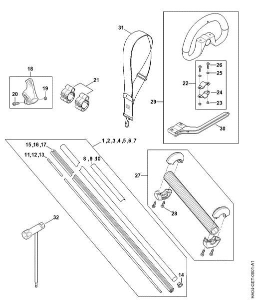 Picture of Drive tube assembly, Gear head HLA 135