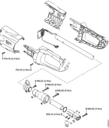 Tightening torques Cordless hedge cutters (HLA) HLA 85 Stihl