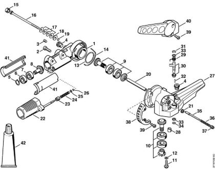 Angle drive, adjustable thru 125° Electric hedge cutters (HLE) HLE 71 Stihl
