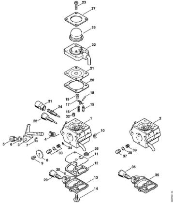 Carburetor C1Q-S157, C1Q-S69 (41.2017) (45.2009) Extended reach hedge trimmers (HL) HL 75 K Stihl