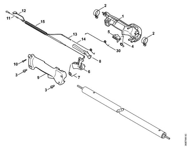 Handle (24.2002) Extended reach hedge trimmers (HL) HL 75 K Stihl