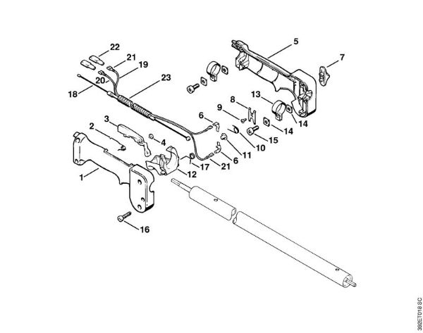 Handle    X 36 959 794 (37.1997) Extended reach hedge trimmers (HL) HL 75 K Stihl