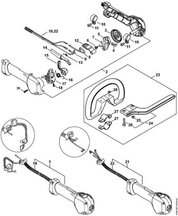 Control handle Extended reach hedge trimmers (HL) HL 94 KC-E Stihl