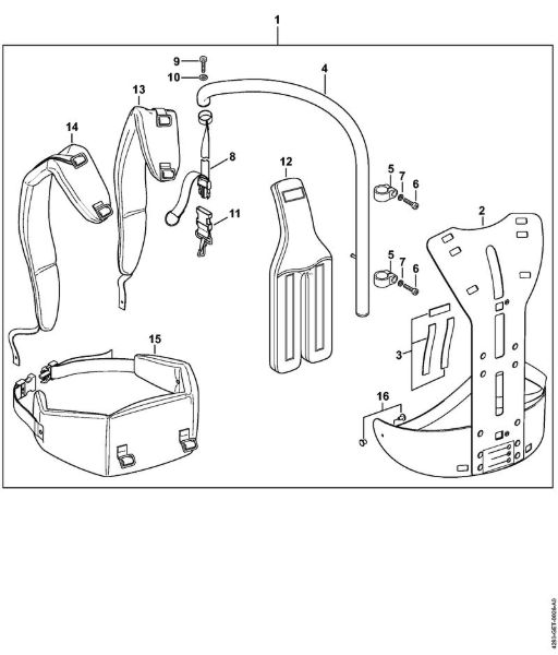 Back mounted support system RTS Extended reach hedge trimmers (HL) HL 95 Stihl