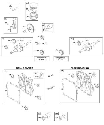 C - Camshaft, Crankcase Cover/Sump, Crankshaft, Piston/Rings/Connecting Rod B&S - 09 €¦ 091212-1381-E1 Stihl